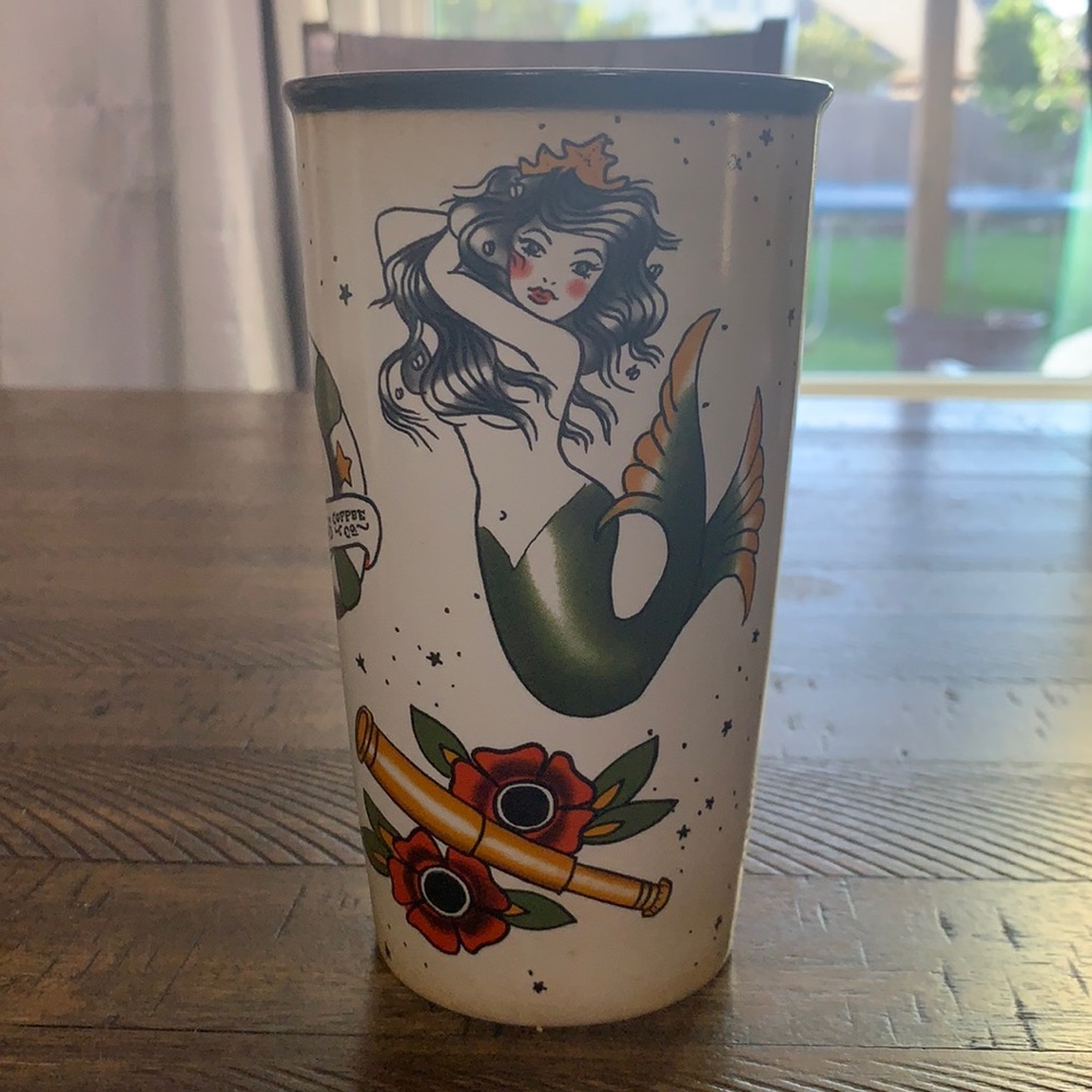 Starbucks 12 oz Sailor jerry inspired ceramic cup